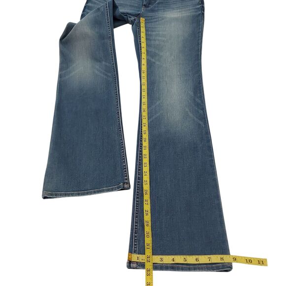 White House Black Market Jeans Womens 8 Blue The Boot Stretch Ride Rodeo Work - Picture 12 of 12